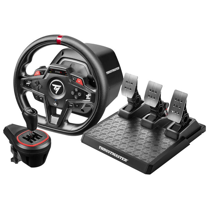 Thrustmaster T248R Shifter Pack, volante con pedali e cambio, PS5, PS4, PC, feedback T-HD, 25 tasti, nero