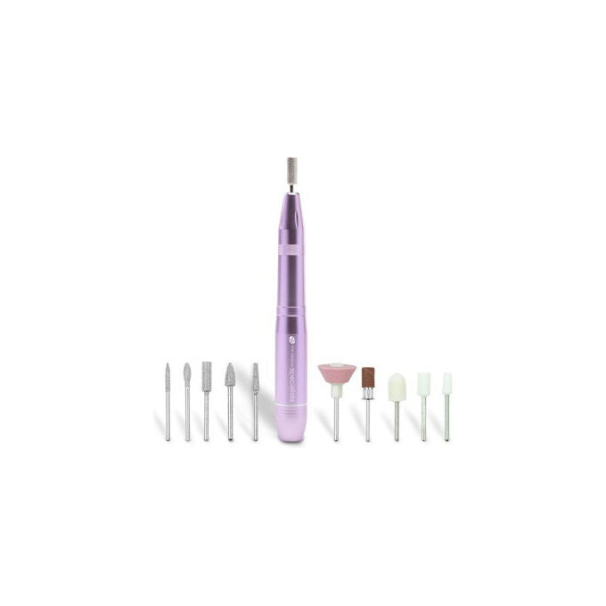 Rio NAEF Limetta Elettrica Professionale per Unghie 11 testine 66 accessori 20000 rpm USB colore Viola