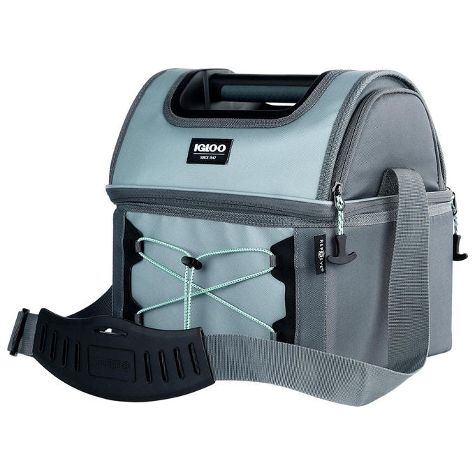 Igloo borsa frigo Gripper Hardtop, isolamento MaxCold, 2 scomparti, poliestere riciclato GRS, tracolla regolabile, blu