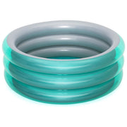 Bestway piscina gonfiabile tonda 51041, 3 anelli, effetto metallico, diametro 152 cm, altezza 51 cm, 445 L, blu
