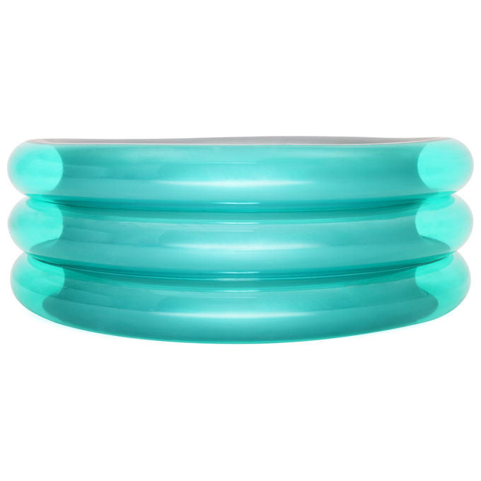 Bestway piscina gonfiabile tonda 51041, 3 anelli, effetto metallico, diametro 152 cm, altezza 51 cm, 445 L, blu