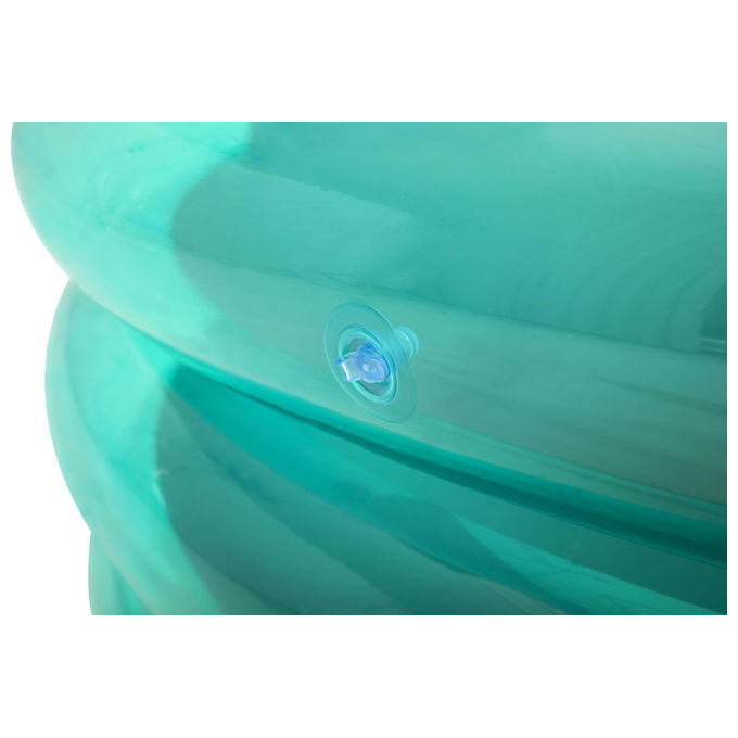 Bestway piscina gonfiabile tonda 51041, 3 anelli, effetto metallico, diametro 152 cm, altezza 51 cm, 445 L, blu