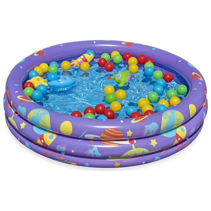 Bestway piscina gonfiabile per bambini con 50 palline, 46 colorate e 4 a sorpresa, 102x25 cm, 101 litri, dai 2 anni