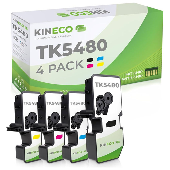 Kyocera toner originale ciano TK-5480C, 1T0C22CNL0, 1250 pagine, compatibile con ECOSYS PA2101cx, MA2101cfx