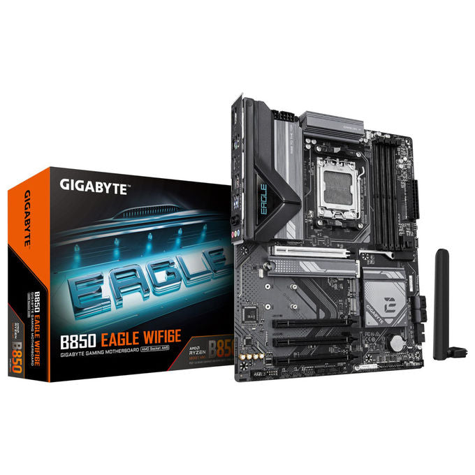 Gigabyte B850M Eagle Wifi 6E Ice, scheda madre micro-ATX, socket AM5, DDR5 fino a 8200 MHz, PCIe 5.0, LAN 2.5 GbE, Bianco