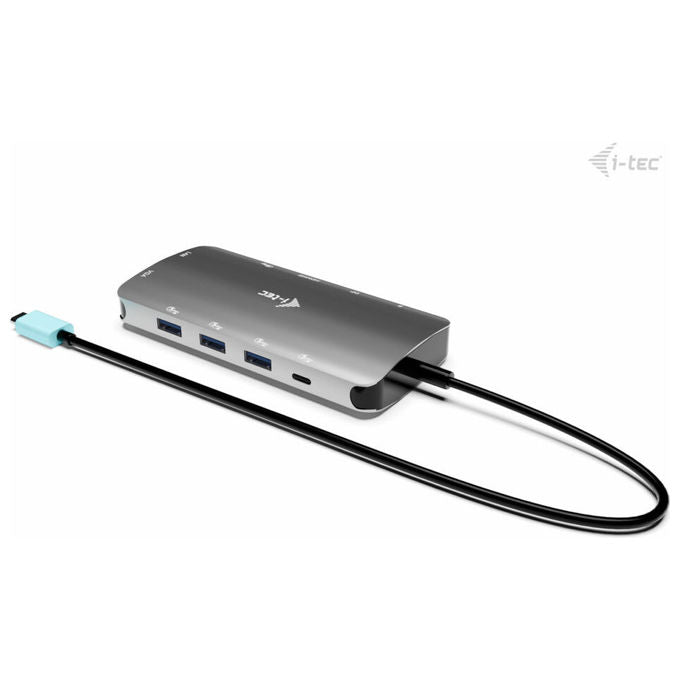 I-tec docking station usb-c, 3 monitor, hdmi, displayport, vga, power delivery 100w, gigabit ethernet, 5 porte usb, 4k, plug and play