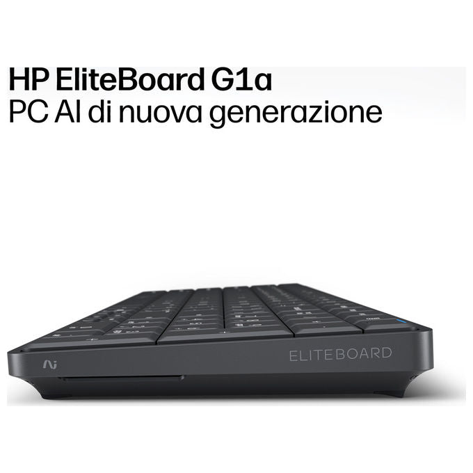 HP EliteBoard G1a, mini PC con tastiera integrata, AMD Ryzen AI 5 PRO 340, 16 GB DDR5, SSD 512 GB, Windows 11 Pro, grigio