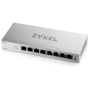 Zyxel GS1200-8HPV3 switch gestito L2, 8 porte Gigabit, 4 porte PoE 68W, desktop, fanless, grigio