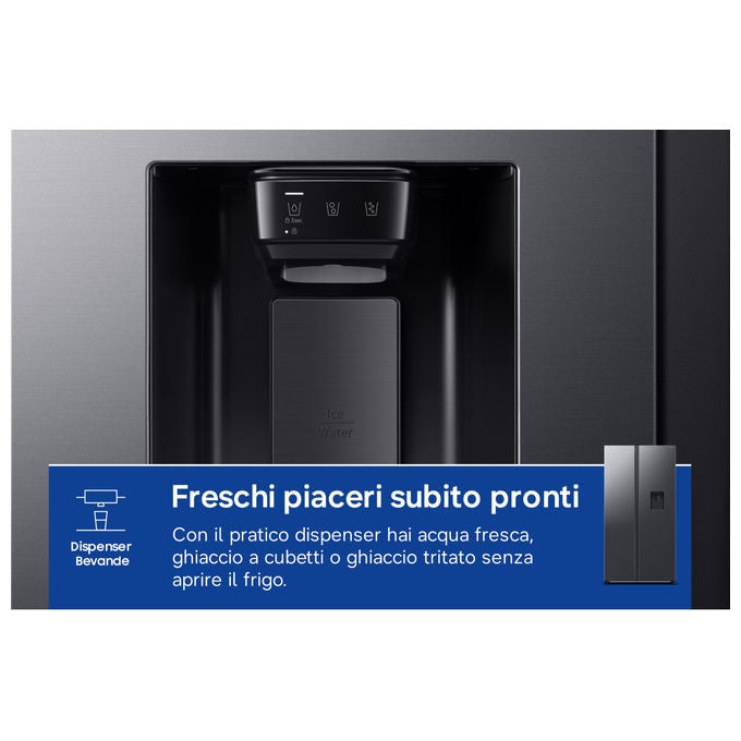 Samsung RS57DG410EB4EF Frigorifero Side by Side 578 L Classe E Wi-Fi (91x1 Flo78x65.4 cm) colore Nero
