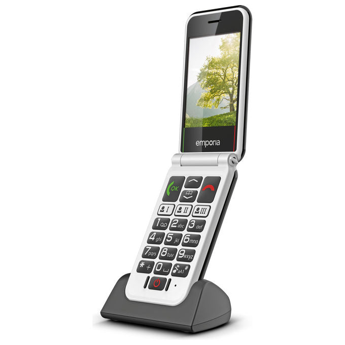 Emporia V227.LTE.V3.BK.01 SIMPLICITYglam.4G Telefono per Anziani a Conchiglia Display 2.8'' 4G LTE Bluetooth 5.0 IP54 colore Nero