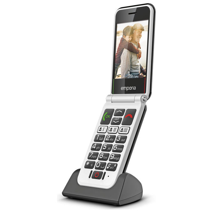 Emporia V227.LTE.V3.BK.01 SIMPLICITYglam.4G Telefono per Anziani a Conchiglia Display 2.8'' 4G LTE Bluetooth 5.0 IP54 colore Nero