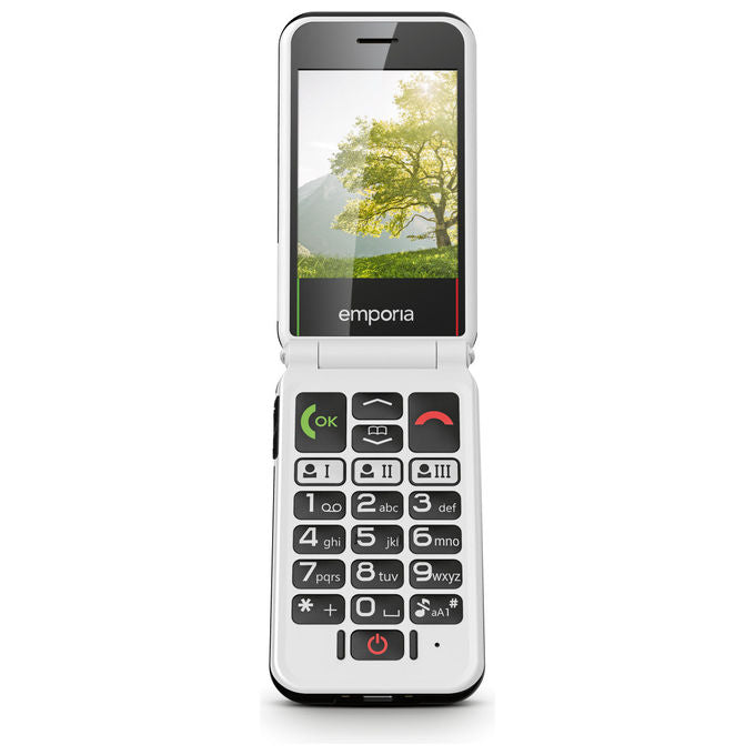 Emporia V227.LTE.V3.BK.01 SIMPLICITYglam.4G Telefono per Anziani a Conchiglia Display 2.8'' 4G LTE Bluetooth 5.0 IP54 colore Nero