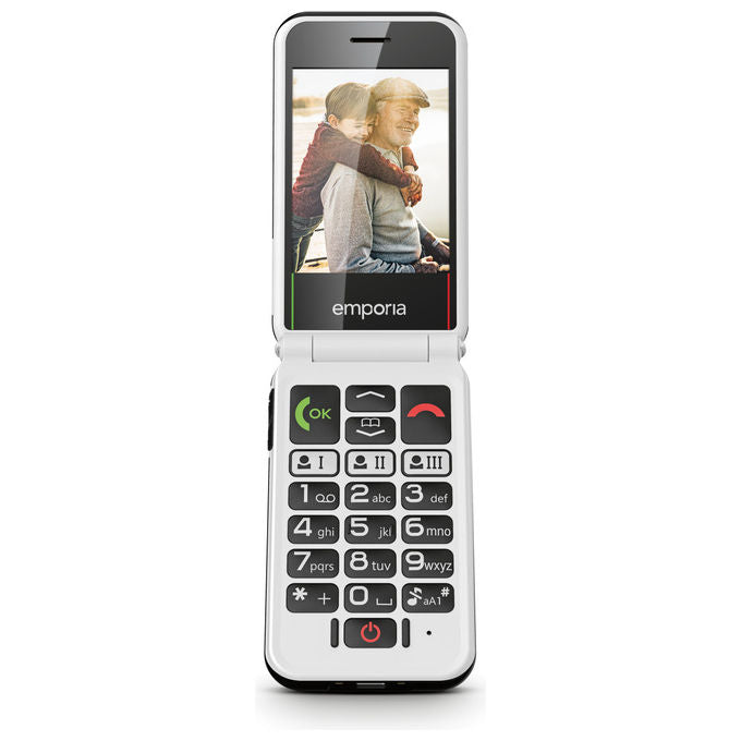 Emporia V227.LTE.V3.BK.01 SIMPLICITYglam.4G Telefono per Anziani a Conchiglia Display 2.8'' 4G LTE Bluetooth 5.0 IP54 colore Nero