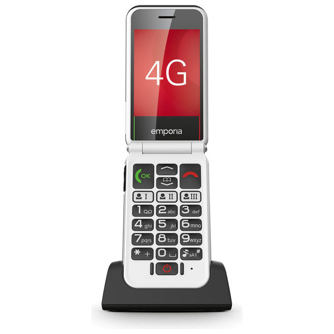 Emporia V227.LTE.V3.BK.01 SIMPLICITYglam.4G Telefono per Anziani a Conchiglia Display 2.8'' 4G LTE Bluetooth 5.0 IP54 colore Nero