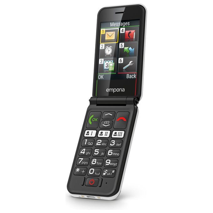 Emporia V227.LTE.V3.BK.01 SIMPLICITYglam.4G Telefono per Anziani a Conchiglia Display 2.8'' 4G LTE Bluetooth 5.0 IP54 colore Nero