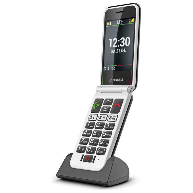 Emporia V227.LTE.V3.BK.01 SIMPLICITYglam.4G Telefono per Anziani a Conchiglia Display 2.8'' 4G LTE Bluetooth 5.0 IP54 colore Nero