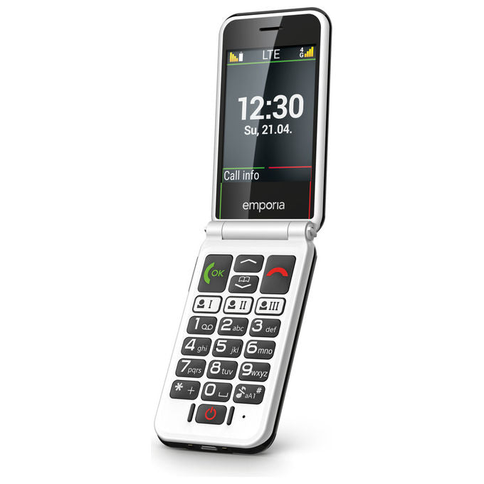 Emporia V227.LTE.V3.BK.01 SIMPLICITYglam.4G Telefono per Anziani a Conchiglia Display 2.8'' 4G LTE Bluetooth 5.0 IP54 colore Nero