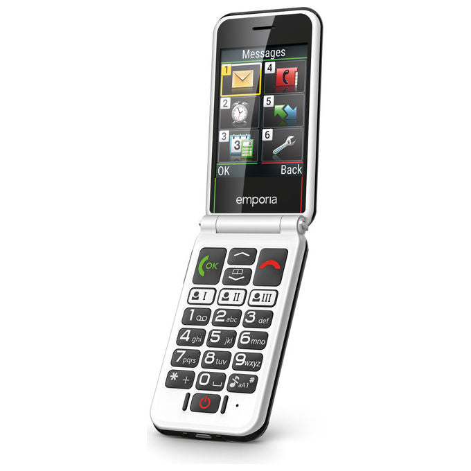 Emporia V227.LTE.V3.BK.01 SIMPLICITYglam.4G Telefono per Anziani a Conchiglia Display 2.8'' 4G LTE Bluetooth 5.0 IP54 colore Nero
