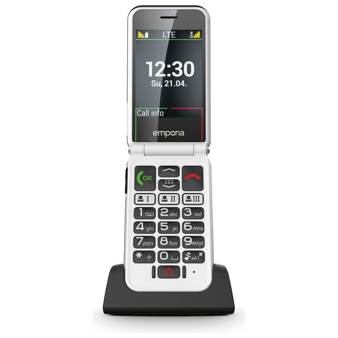 Emporia V227.LTE.V3.BK.01 SIMPLICITYglam.4G Telefono per Anziani a Conchiglia Display 2.8'' 4G LTE Bluetooth 5.0 IP54 colore Nero