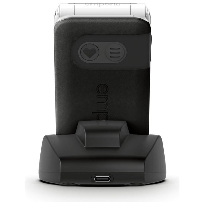Emporia V227.LTE.V3.BK.01 SIMPLICITYglam.4G Telefono per Anziani a Conchiglia Display 2.8'' 4G LTE Bluetooth 5.0 IP54 colore Nero