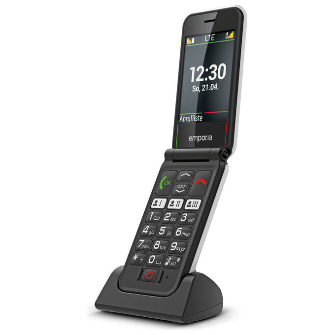 Emporia V227.LTE.V3.BK.01 SIMPLICITYglam.4G Telefono per Anziani a Conchiglia Display 2.8'' 4G LTE Bluetooth 5.0 IP54 colore Nero
