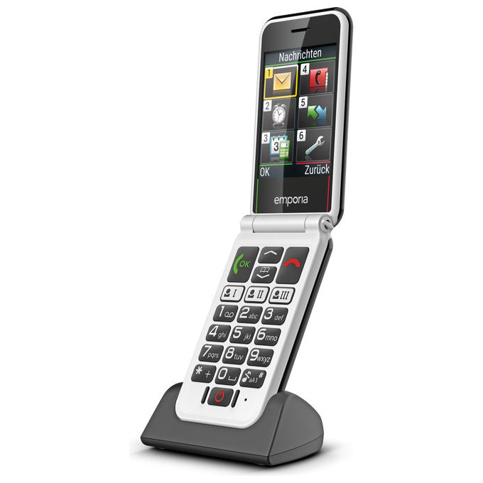 Emporia V227.LTE.V3.BK.01 SIMPLICITYglam.4G Telefono per Anziani a Conchiglia Display 2.8'' 4G LTE Bluetooth 5.0 IP54 colore Nero
