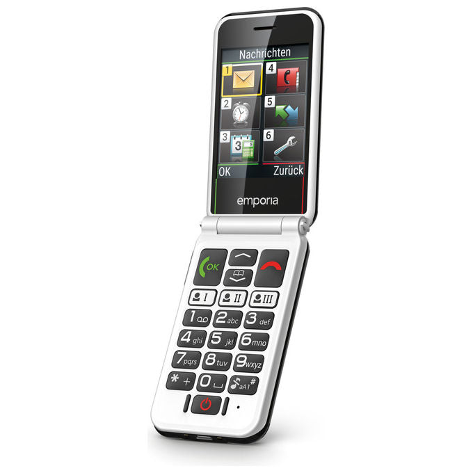 Emporia V227.LTE.V3.BK.01 SIMPLICITYglam.4G Telefono per Anziani a Conchiglia Display 2.8'' 4G LTE Bluetooth 5.0 IP54 colore Nero