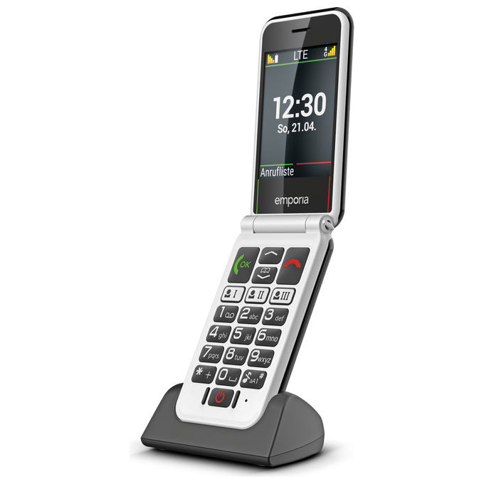 Emporia V227.LTE.V3.BK.01 SIMPLICITYglam.4G Telefono per Anziani a Conchiglia Display 2.8'' 4G LTE Bluetooth 5.0 IP54 colore Nero