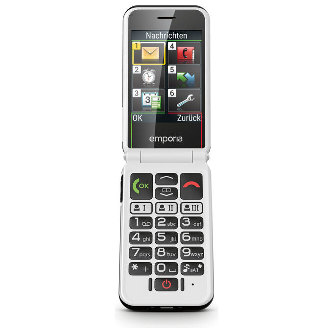 Emporia V227.LTE.V3.BK.01 SIMPLICITYglam.4G Telefono per Anziani a Conchiglia Display 2.8'' 4G LTE Bluetooth 5.0 IP54 colore Nero