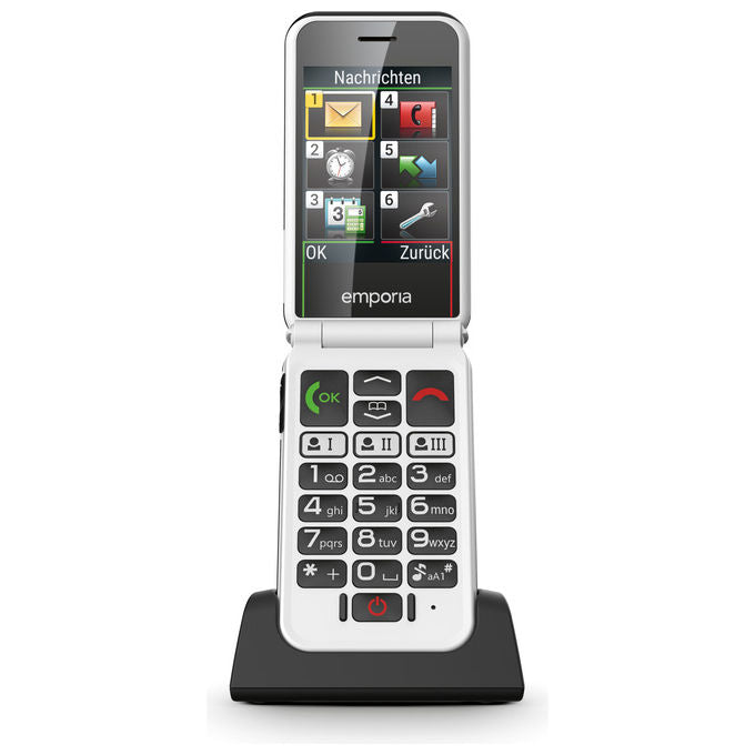 Emporia V227.LTE.V3.BK.01 SIMPLICITYglam.4G Telefono per Anziani a Conchiglia Display 2.8'' 4G LTE Bluetooth 5.0 IP54 colore Nero