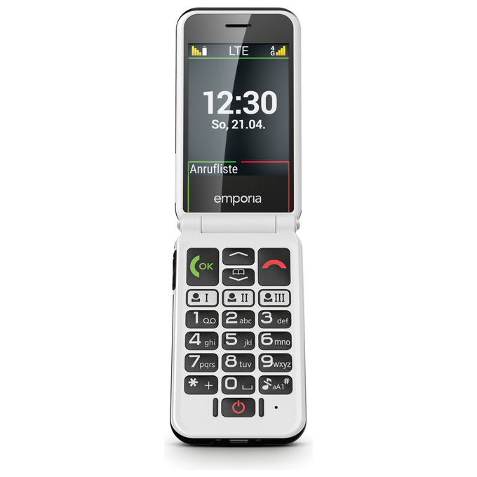 Emporia V227.LTE.V3.BK.01 SIMPLICITYglam.4G Telefono per Anziani a Conchiglia Display 2.8'' 4G LTE Bluetooth 5.0 IP54 colore Nero