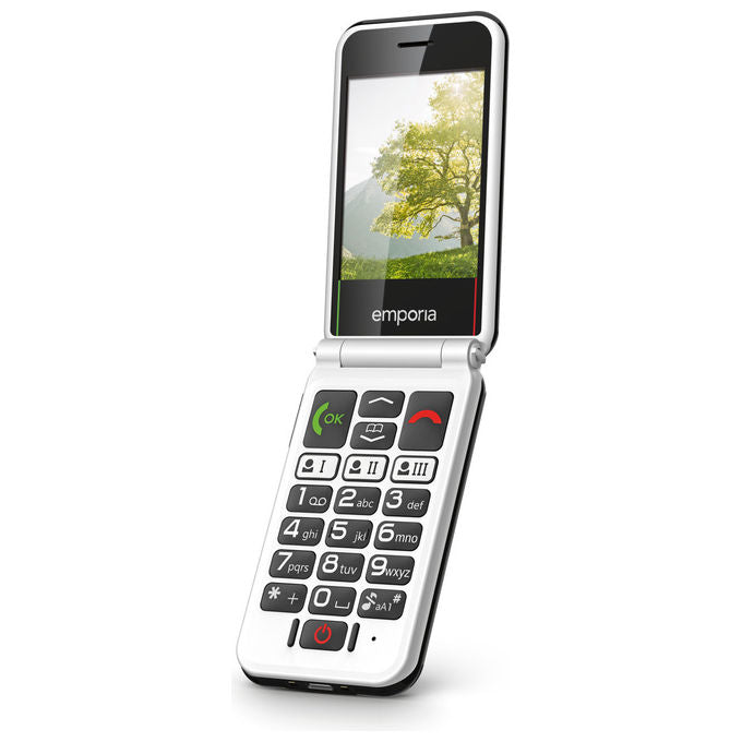 Emporia V227.LTE.V3.BK.01 SIMPLICITYglam.4G Telefono per Anziani a Conchiglia Display 2.8'' 4G LTE Bluetooth 5.0 IP54 colore Nero