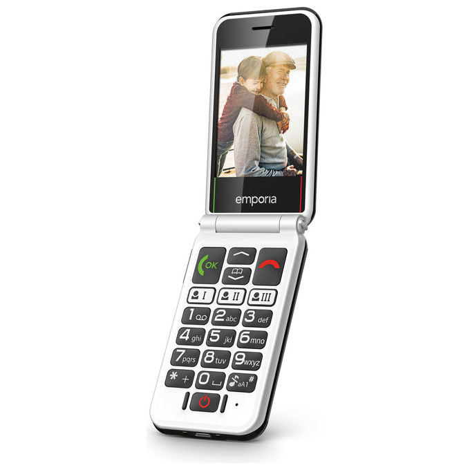 Emporia V227.LTE.V3.BK.01 SIMPLICITYglam.4G Telefono per Anziani a Conchiglia Display 2.8'' 4G LTE Bluetooth 5.0 IP54 colore Nero