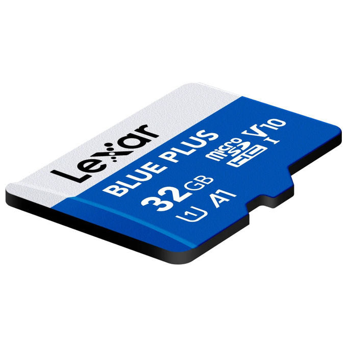 Lexar 1294401 Blue Plus Scheda microSDHC 32 GB UHS-I U1 V10 A1 Classe 10 100 MB-s con Adattatore SD colore Blu