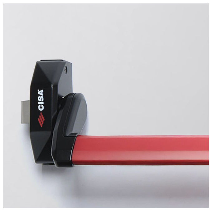Cisa maniglione antipanico modulare Alpha Push, nero, ambidestro, scrocco laterale escludibile, EN 1125, 5M011.10.0