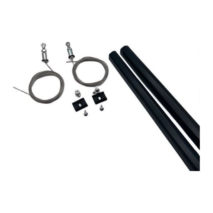 Cisa kit aste con cavi flessibili per maniglioni antipanico serie Alpha, compatibile Touch e Push, nero, porte fino a 2500 mm