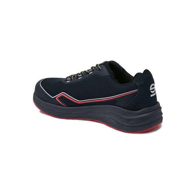 Sparco TEAMWORK MILTON Scarpe Antinfortunistiche S1PS ESD SR FO HRO Stile Running Puntale Composito Soletta Antiperforazione Zero Fibra Tessile Suola Antiscivolo HRO Twist Tech colore Nero