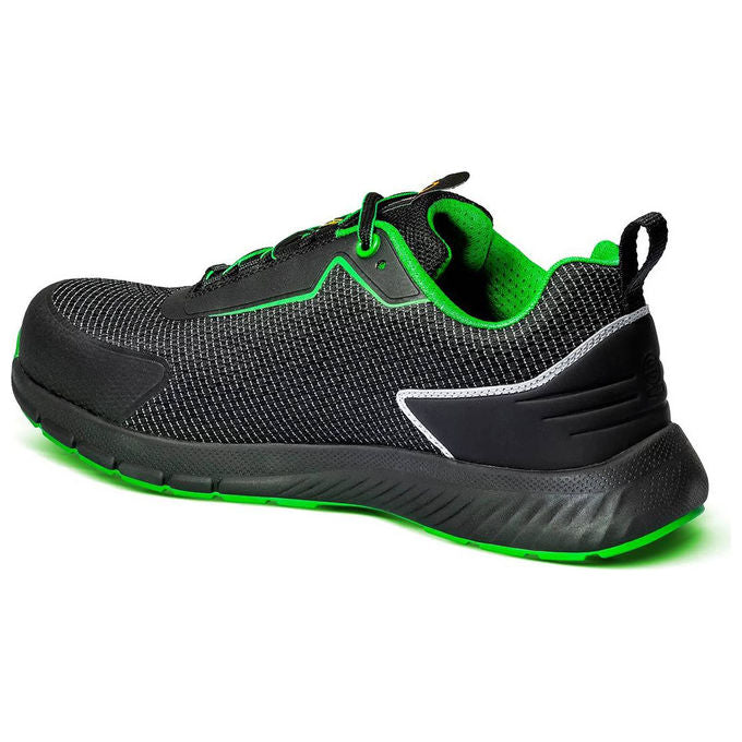 Sparco BTB0002B0K15046 Traction Sanyo Scarpe Antinfortunistiche S1PS ESD SR FO HRO Puntale Vetroresina Unisex Taglia 46 colore Nero Verde