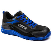 Sparco BTB00 Traction Takuma Scarpe Antinfortunistiche Uomo S3S ESD SR FO HRO Metal Free Tomaia Nubuck Idrorepellente Suola Antiscivolo colore Nero-Azzurro