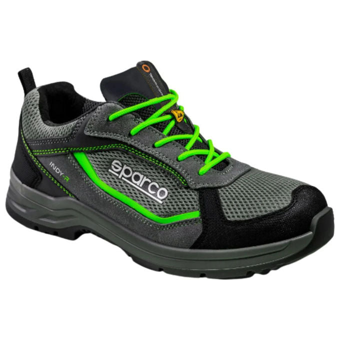 Sparco 07539 Sonoma Scarpe Antinfortunistiche S1PS ESD SR FO LG Puntale Vetroresina Taglia 41 colore Grigio Verde Fluo