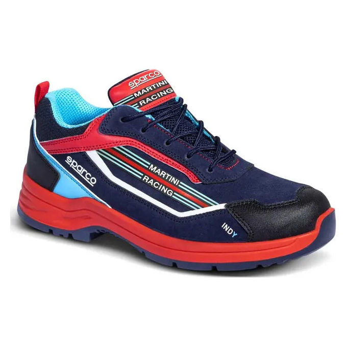 Sparco 07537MR38BMRS Indy Sanremo Martini Racing Scarpe Antinfortunistiche S3 ESD SRC LG puntale vetroresina suola FlexGrip+ taglia 38 colore Blu Navy