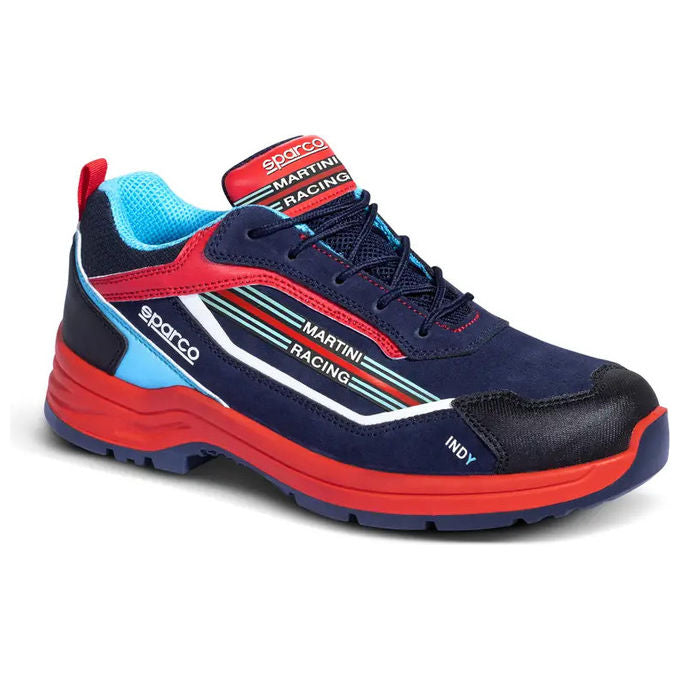 Sparco 07537MR43BMRS Indy Sanremo Scarpe Antinfortunistiche S3 ESD SR LG Puntale Vetroresina Suola Flexgrip+ colore Blu Rosso