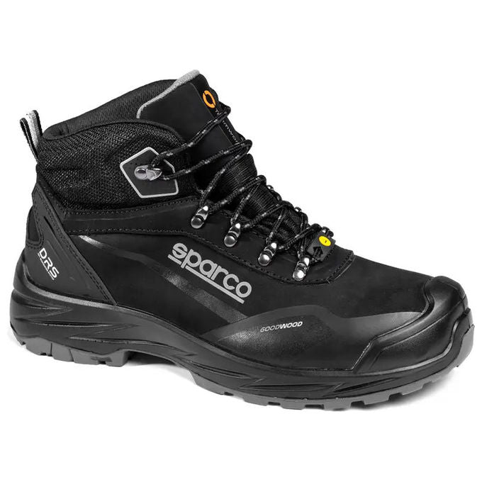 Sparco BTB001 Goodwood Dell Scarpe Antinfortunistiche Stivaletto S7S Puntale Fibra di Vetro Membrana DRS Impermeabile Suola Antiscivolo HRO colore Nero