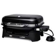 Weber Lumin barbecue elettrico, 315 °C, griglie in ghisa smaltata, piancha inclusa, 49x33 cm, per 4-8 persone, nero