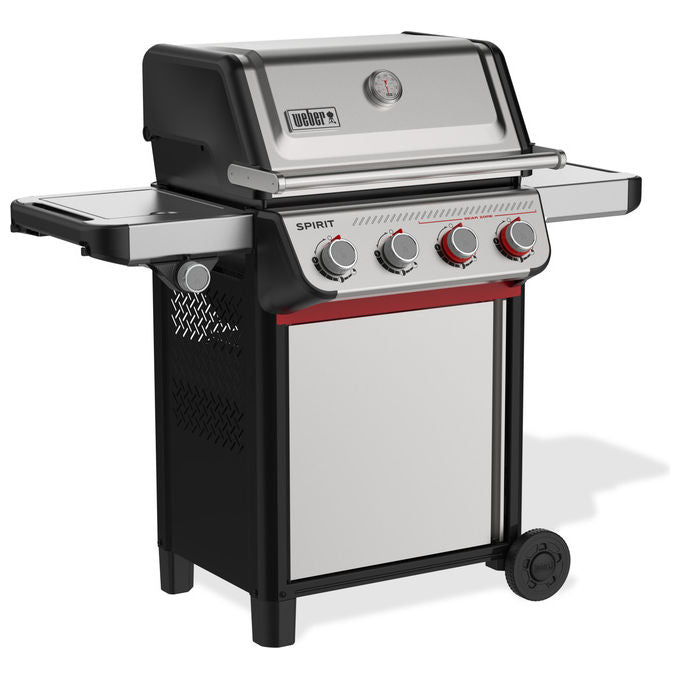 Weber barbecue a gas Spirit S-435 inox, 4 bruciatori, Sear Zone, fornello laterale, accensione Snap-Jet, griglie ghisa GBS, 13780 W