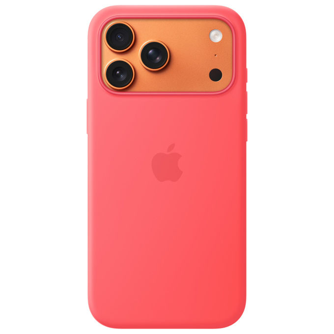 Apple custodia MagSafe in silicone per iPhone 17 Pro Max, rosa guava, compatibile Qi2.2, resistente a cadute e graffi