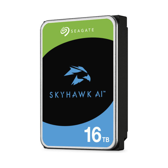 Seagate SkyHawk AI, hard disk interno 16 TB, 3.5'', 7200 giri-min, SATA III, buffer 512 MB, sorveglianza AI