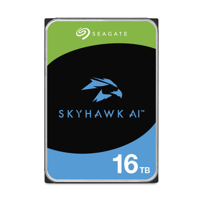 Seagate SkyHawk AI, hard disk interno 16 TB, 3.5'', 7200 giri-min, SATA III, buffer 512 MB, sorveglianza AI
