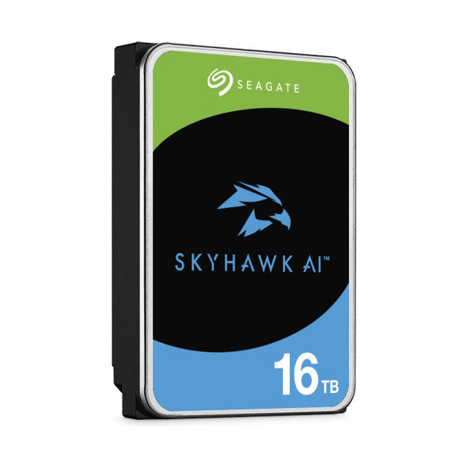 Seagate SkyHawk AI, hard disk interno 16 TB, 3.5'', 7200 giri-min, SATA III, buffer 512 MB, sorveglianza AI