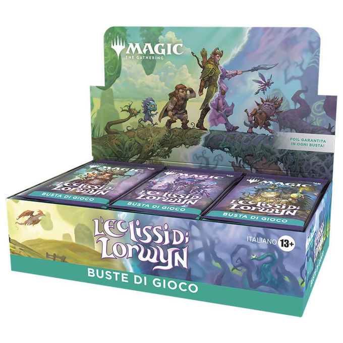 Magic: The Gathering, L'Eclissi di Lorwyn, Play Booster Display, 30 buste, carte foil, edizione italiana